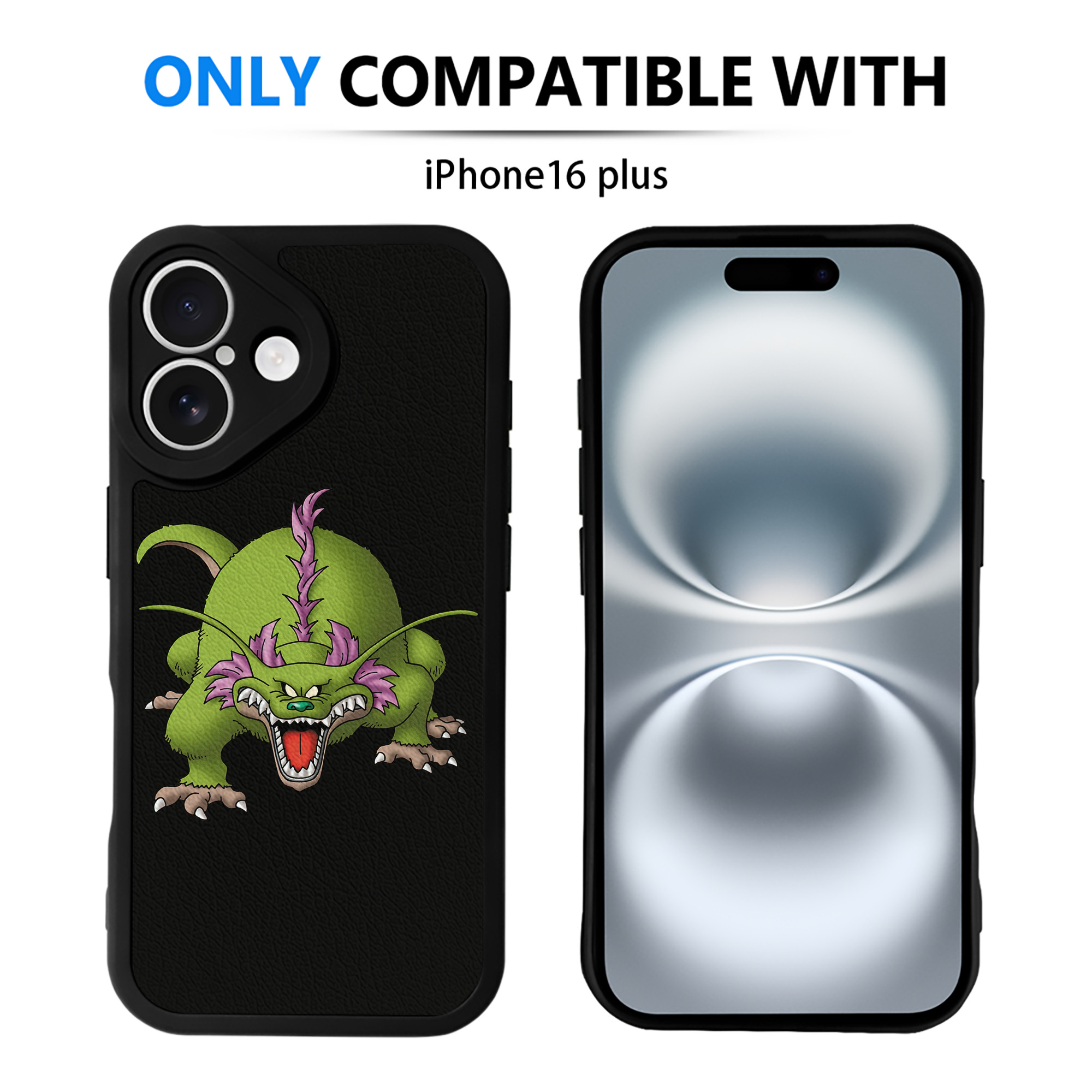 （画像用） ドラゴンクエスト Doragon Kuesuto Dragon Quest 【iPhone 16シリーズ対応】シリコンスマホケース（レザー調） 材質：シリコン